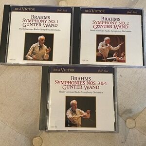 Brahms Complete Symphonies 1-4 Gunter Wand NDR RCA Victor Gold Seal 3 CD Set